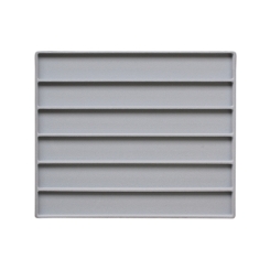 TE-Einlage 255x215x10 mm 6 Gef. 244x32 mm 