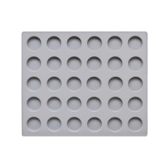 TE-Einlage 255x215x10 mm 30 Gef. 27 mm rund 