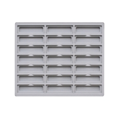 TE-Einlage 255x215x10 mm 21 Gef. 78x25 mm schwarz