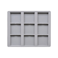 TE-Einlage 255x215x20 mm 9 Gef. 63x63x20 mm 