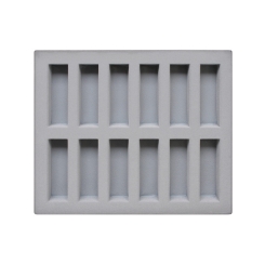 TE-Einlage 255x215x24 mm 12 Gef. 80x24x24 mm 