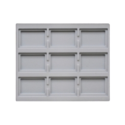 TE-Einlage 255x215x14 mm 9 Gef. 78x55 mm 