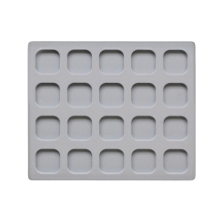 TE-Einlage 265x225x10 mm 20 Gef. 38x38 mm saharabraun