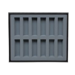 TE-Einlage 255x215x24 mm 12 Gef. 80x24x24 mm taubenblau