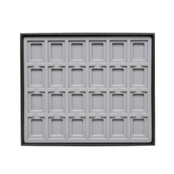 TE-Einlage 255x215x14 mm 24 Gef. 45x35 mm hellgrau