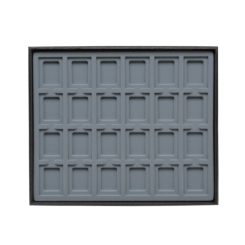 TE-Einlage 255x215x14 mm 24 Gef. 45x35 mm taubenblau