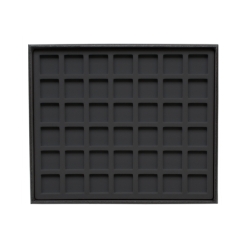 TE-Einlage 255x215x10 mm 42 Gef. 27x27 mm schwarz