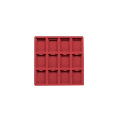 TE-Ständer 162x162 mm, 12 Gefächer 35x45 mm hellrot
