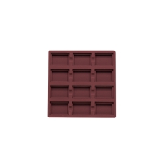 TE-Ständer 162x162 mm, 12 Gefächer 45x35 mm bordeaux