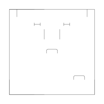 Schaumstoff-Stanzteile 170x170x10 mm 