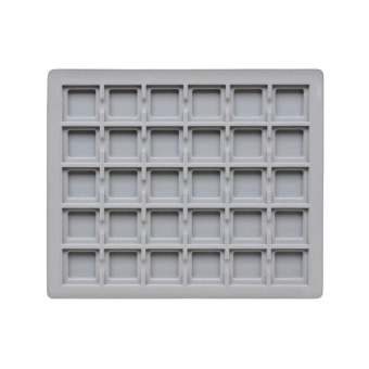 TE-Einlage 255x215x14 mm 30 Gef. 35x35 mm weiß