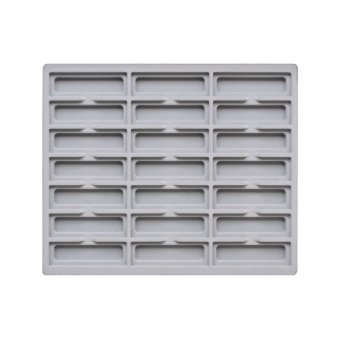 TE-Einlage 255x215x10 mm 21 Gef. 78x25 mm hellrot