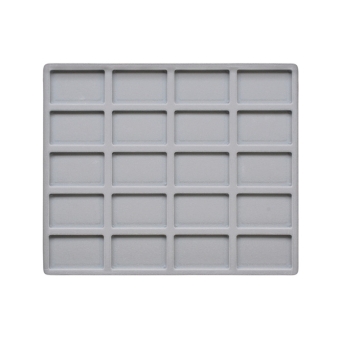 TE-Einlage 255x215x10 mm 20 Gef. 57x37 mm weiß
