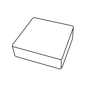 Schaumstoff-Stanzteile 90x90x8 mm 