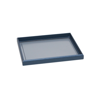 Combi-Lade 18 mm, Kunstleder metallic blau, leer 18 mm | blau metallic (78)
