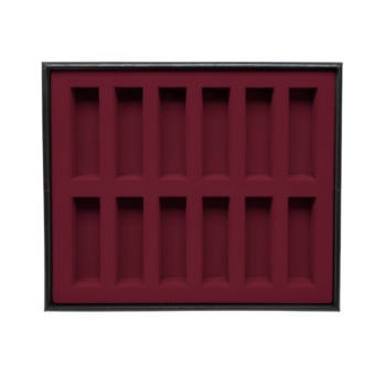 TE-Einlage 255x215x24 mm 12 Gef. 80x24x24 mm bordeaux