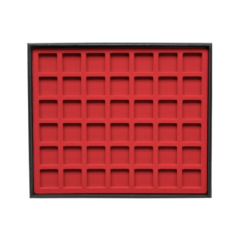TE-Einlage 255x215x10 mm 42 Gef. 27x27 mm hellrot