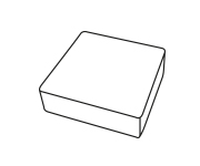 Schaumstoff-Stanzteile 90x90x8 mm 