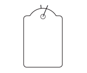 Fadenetiketten 38x25 mm 