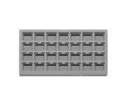 TE-Ständer 292x188 mm, 28 Gefächer 35x35 mm 