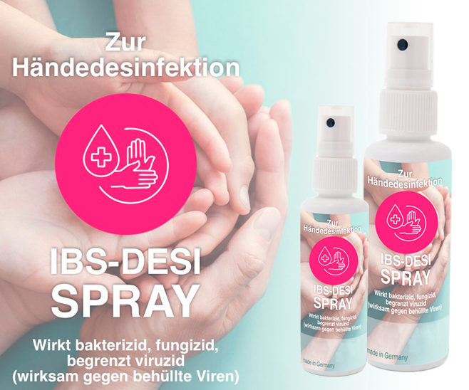 IBS-DESI-Spray zur Händedesinfektion